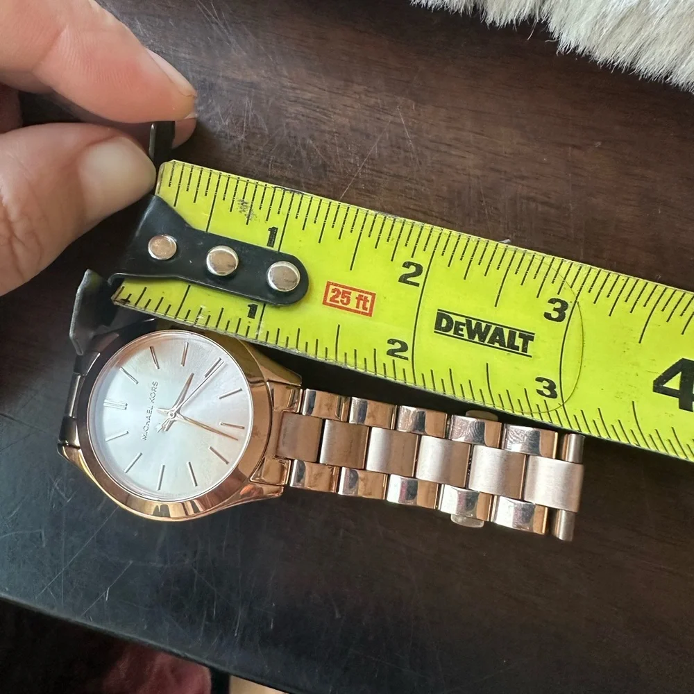 Michael Kors Women's Gold-Tone Watch Needs Battery wristband 6 inch